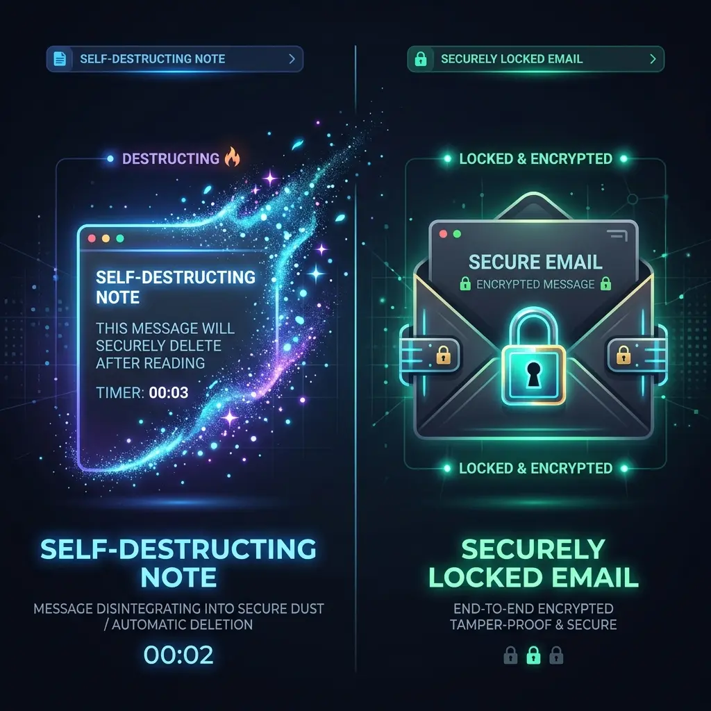 Self-Destructing Notes vs Encrypted Email: Which Is Safer?